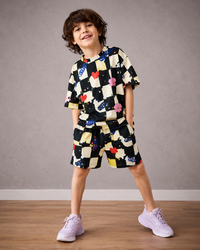Boy wearing Anaario Check Mate Co-ord Set