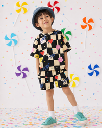 Boy wearing Anaario Check Mate Co-ord Set