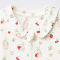 Cherry & Bunny bamboo cotton baby sleepsuit — footed zip-front sleepsuit, onesie romper