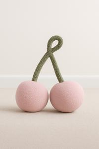 Anaario cherry-shaped fleece cushion for kids