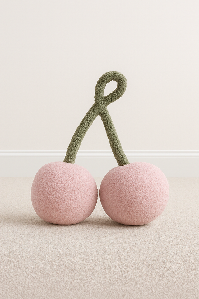 Anaario cherry-shaped fleece cushion for kids