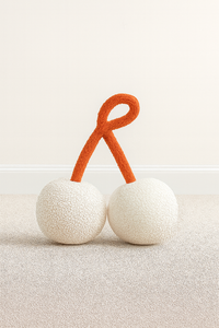 Anaario cherry-shaped fleece cushion for kids