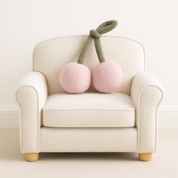 Anaario cherry-shaped fleece cushion for kids