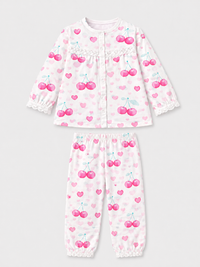 Girl wearing Anaario Cherry Heart Night Suit