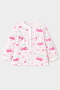 Girl wearing Anaario Cherry Heart Night Suit