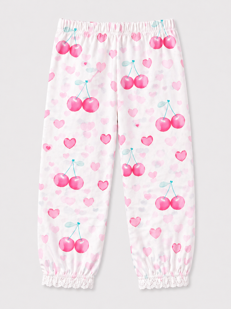 Girl wearing Anaario Cherry Heart Night Suit
