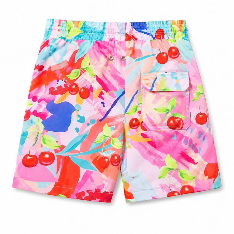 Boy wearing Anaario Cherry Splash Shorts