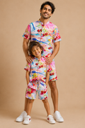 Boy wearing Anaario Cherry Splash Shorts