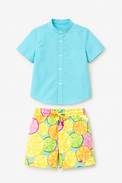 Boy wearing Anaario Citrus Pop Magic Print Co-ord Set