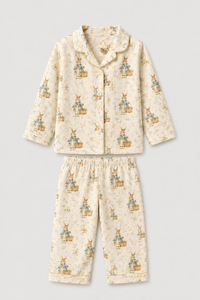 Girl wearing Anaario Classic Bunnies Night Suit