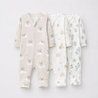 Cloud Koala bamboo baby sleepsuit combo — coordinating full-sleeve two-way zip romper onesies