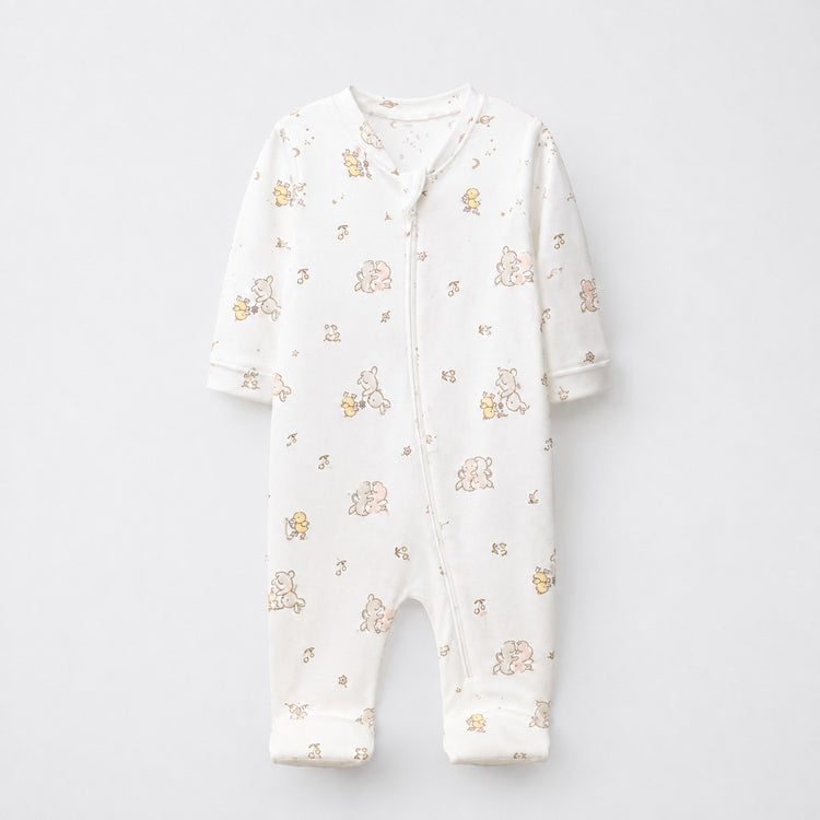 Cloud Koala bamboo cotton baby sleepsuit — two-way zip romper onesie