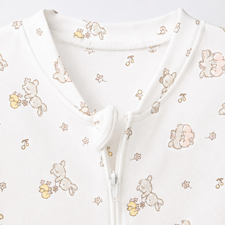 Cloud Koala bamboo cotton baby sleepsuit — bamboo cotton onesie romper flatlay