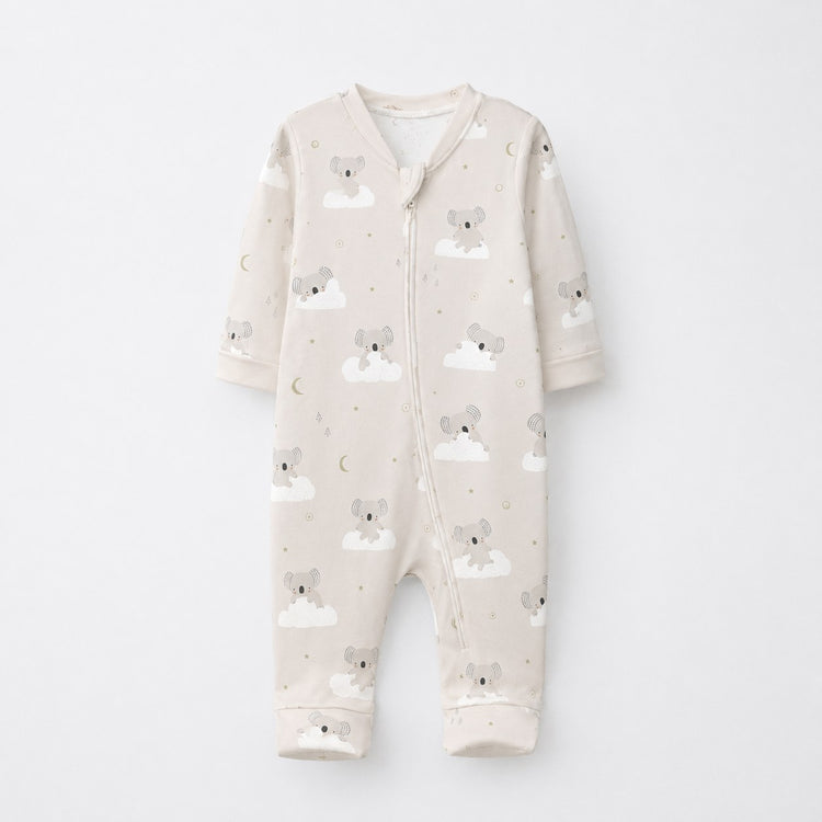 Cloud Koala bamboo cotton baby sleepsuit — full-sleeve baby sleepsuit, zip onesie