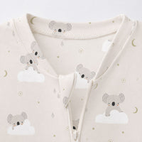 Cloud Koala bamboo cotton baby sleepsuit — footed zip-front sleepsuit, onesie romper