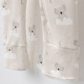 Cloud Koala bamboo cotton baby sleepsuit — bamboo cotton onesie romper flatlay