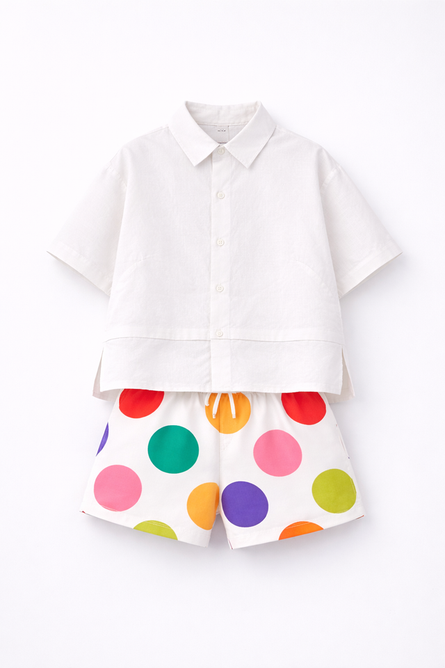 Boy wearing Anaario Confetti Pop Co-ord Set