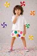 Boy wearing Anaario Confetti Pop Co-ord Set
