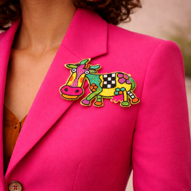 Anaario Cow Brooch pin