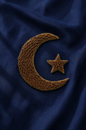 Moon-Star embroidered motif, close-up detail