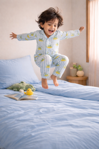 Boy wearing Anaario Crocodile Print Night Suit
