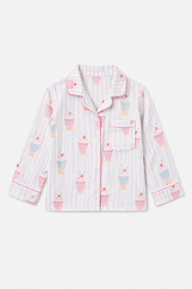Girl wearing Anaario Cupcakes and Icecream Night Suit