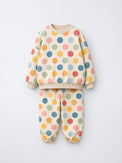 Multi Polka Barrel Pant Set flat lay by Anaario