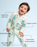 Boy wearing Anaario Dino-Kites Night Suit