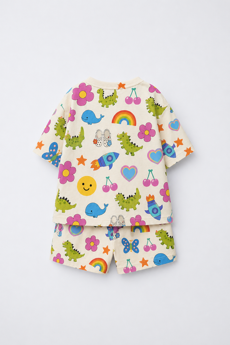 Boy wearing Anaario Doodle Squad Co-ord Set