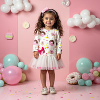 Girl wearing Anaario Dotty Donut Dress