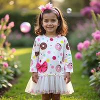 Girl wearing Anaario Dotty Donut Dress