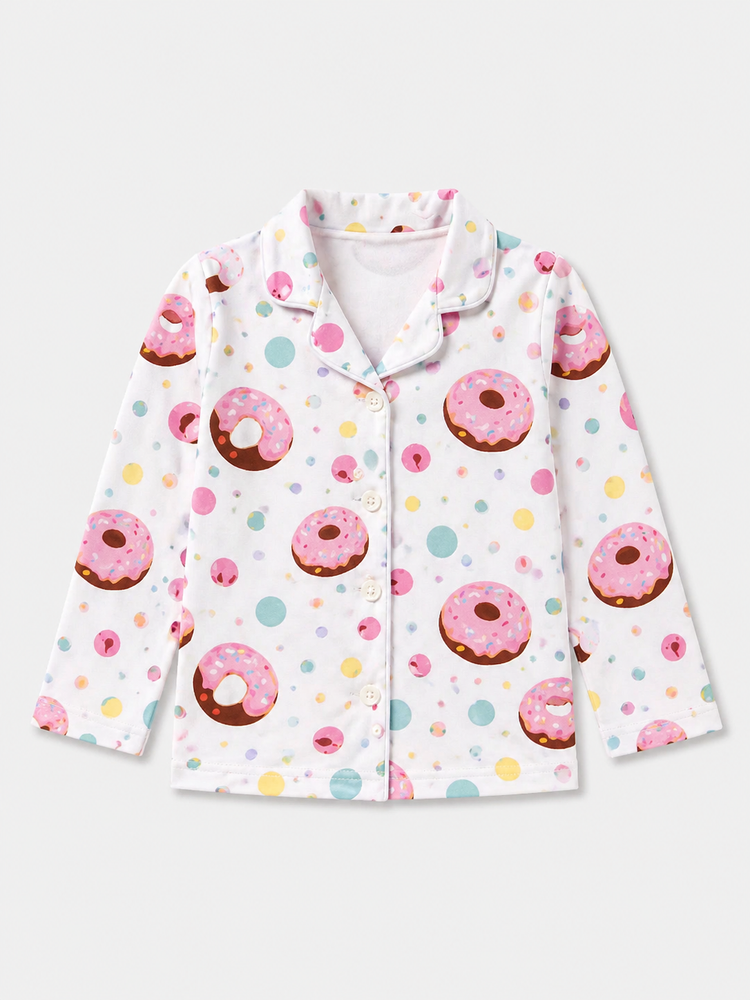 Girl wearing Anaario Dotty Donut Night Suit
