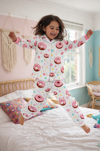Girl wearing Anaario Dotty Donut Night Suit