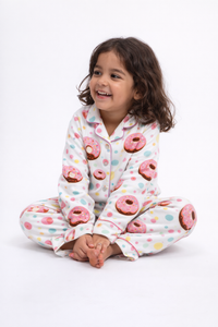Girl wearing Anaario Dotty Donut Night Suit