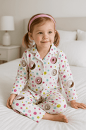 Girl wearing Anaario Dotty Donut Night Suit
