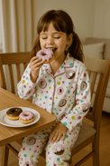 Girl wearing Anaario Dotty Donut Night Suit