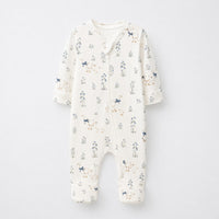 Duck & Meadow bamboo cotton baby sleepsuit — two-way zip romper onesie