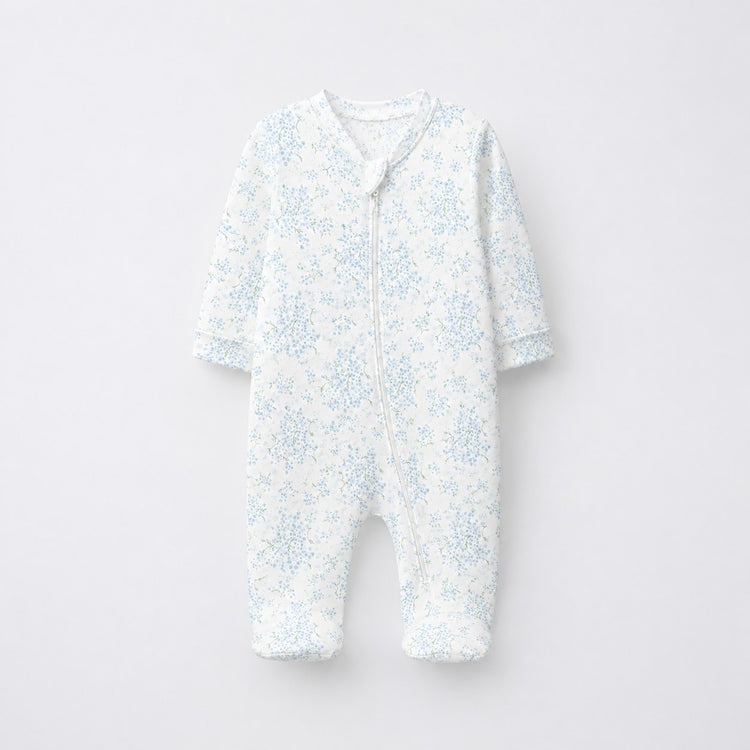 Duck & Meadow bamboo cotton baby sleepsuit — two-way zip romper onesie