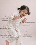 Girl wearing Anaario Ducks and Mouse Night Suit