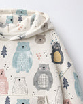 Snow Bear Hooded Barrel Pant Set flat lay by Anaario