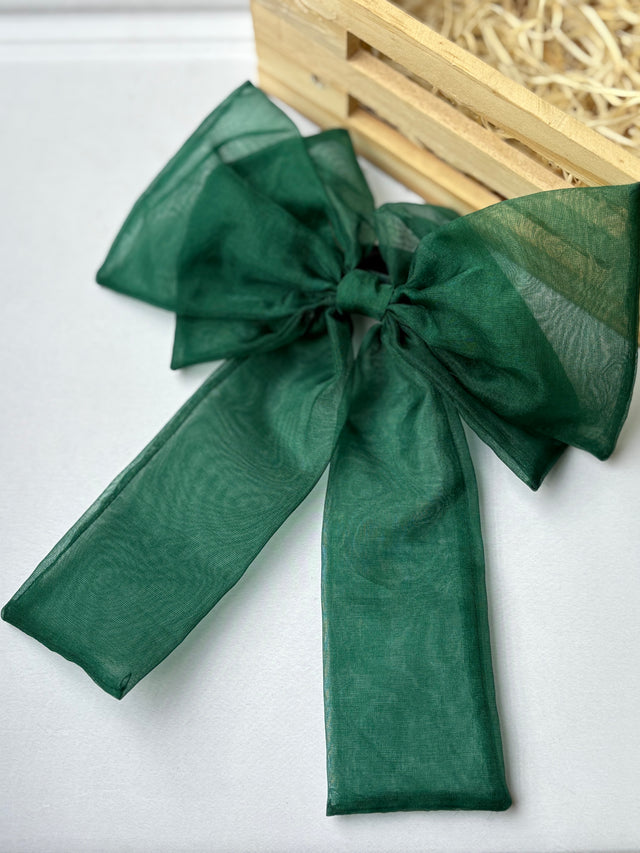 Anaario Emerald Green Bow Hair Tie, hair band for kids