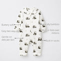 Panda & Bamboo Bamboo Baby Sleepsuit – Zip Romper Onesie features