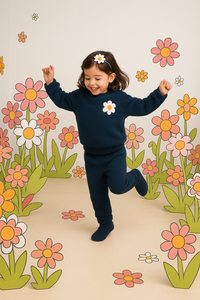 Midnight Flower Fleece Set