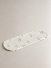 Floater Teddy bamboo baby burp cloth — floater teddy print, soft bamboo cotton