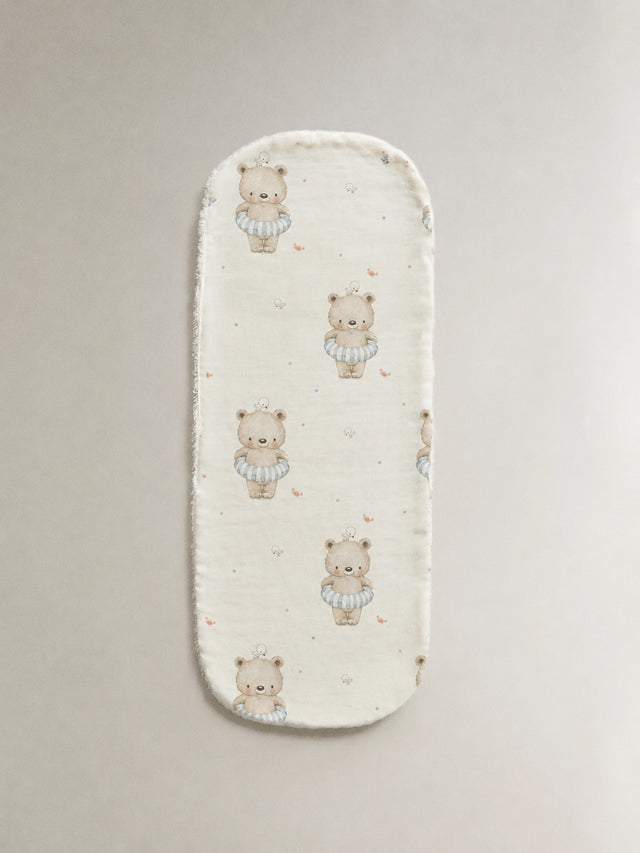 Floater teddy bamboo baby burp cloth by Anaario