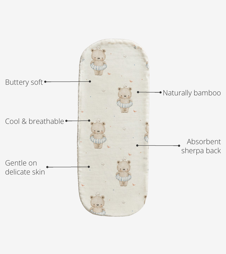 Anaario Floater Teddy Bamboo Baby Burp Cloth key features