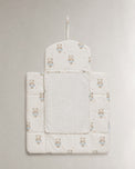 Floater Teddy bamboo baby changing mat — floater teddy print, soft bamboo cotton