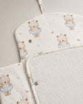 Floater Teddy bamboo baby changing mat — floater teddy print, soft bamboo cotton