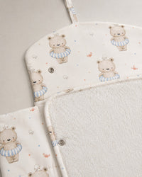 Floater Teddy bamboo baby changing mat — floater teddy print, soft bamboo cotton