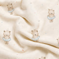 Floater Teddy bamboo baby quilt — floater teddy print, soft bamboo cotton